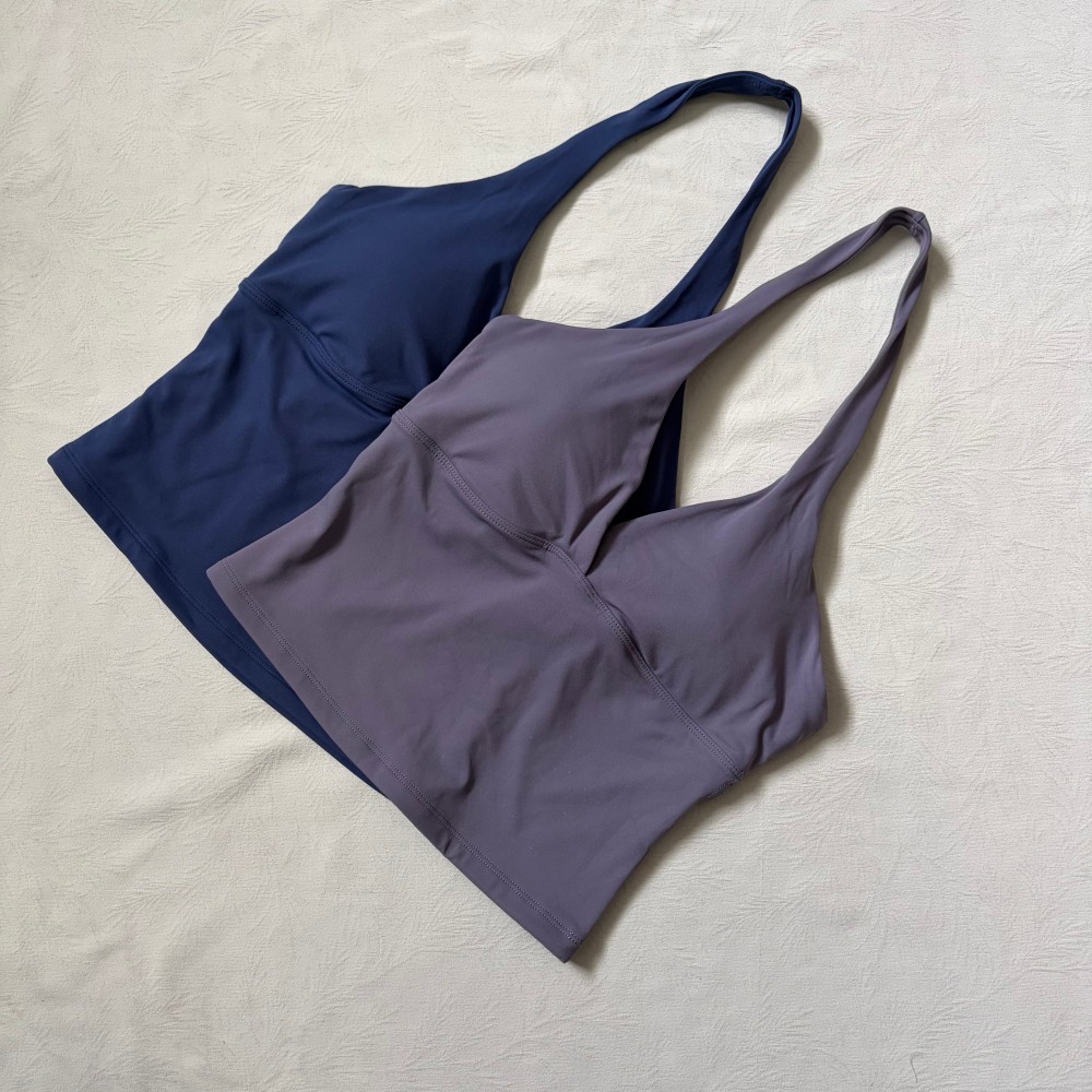 Yoga Fitness Matte - Logo V-neck Hanging Neck Vest with