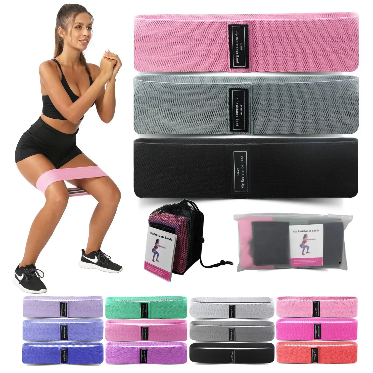 Yoga Fitness Resistance Band - 1/2/3PCS Elastic Bands Fitness Resistance Bands
