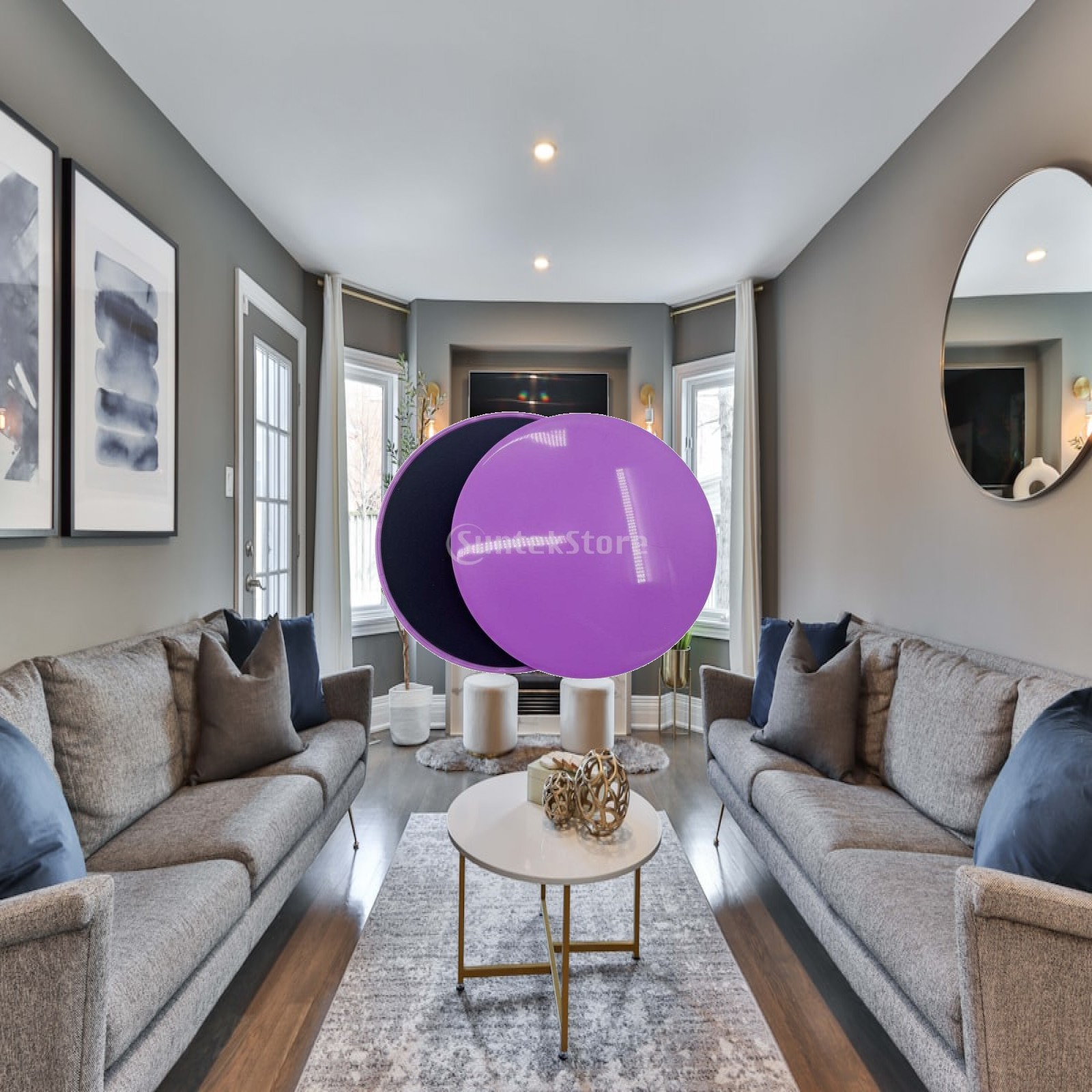 Core Slider - Purple Pilates Sliding Discs Set of
