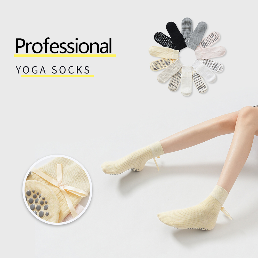 Yoga In Fitness - Cute Bowknot Yoga Socks Girls Sweet