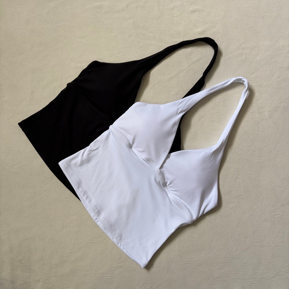 Logo V-neck Hanging Neck Vest  - Yoga Fitness Matte ulasan dan harga