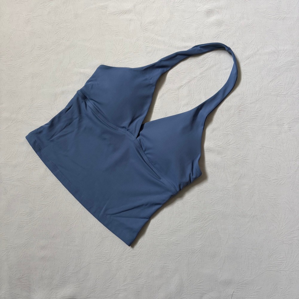Logo V-neck Hanging Neck Vest  - Yoga Fitness Matte ulasan dan harga