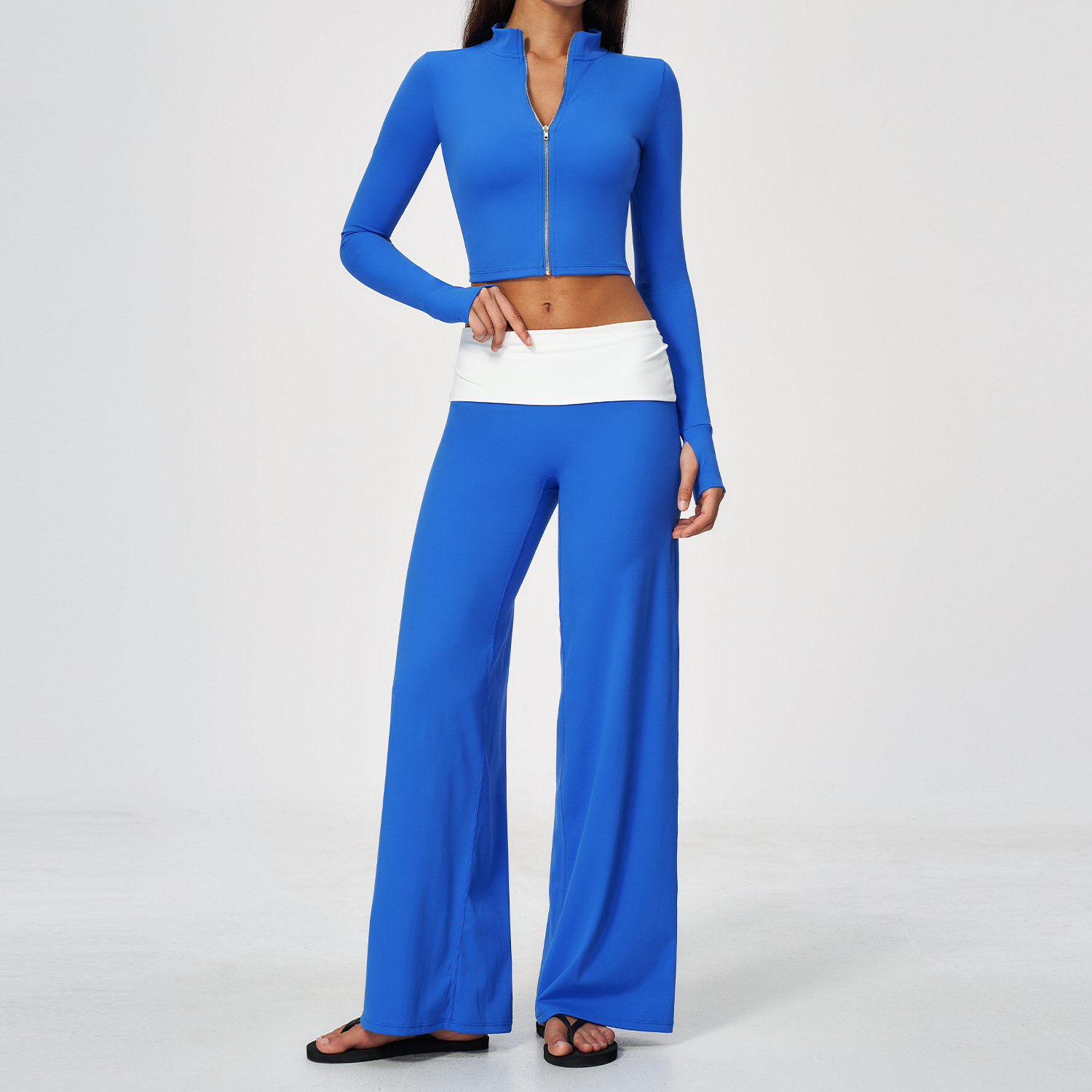 Zip Jacket Wide Leg Pants 2 Pi - Yoga In Fitness ulasan dan harga