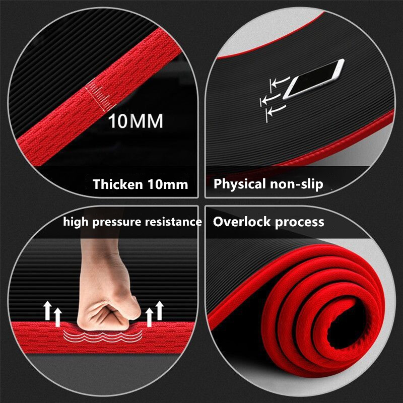 10mm Non-Slip Yoga Mat 183cm*6 - Thick Yoga Mat ulasan dan harga