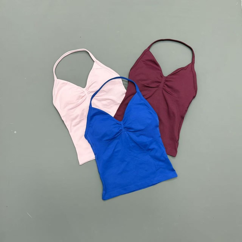 Gym Women Sports Tank Top Seam - Yoga Fitness Matte ulasan dan harga