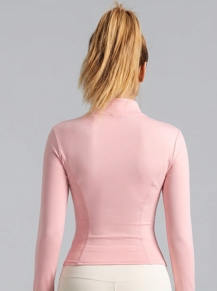 New Women Light Pink Yoga Coat - Yoga In Fitness ulasan dan harga