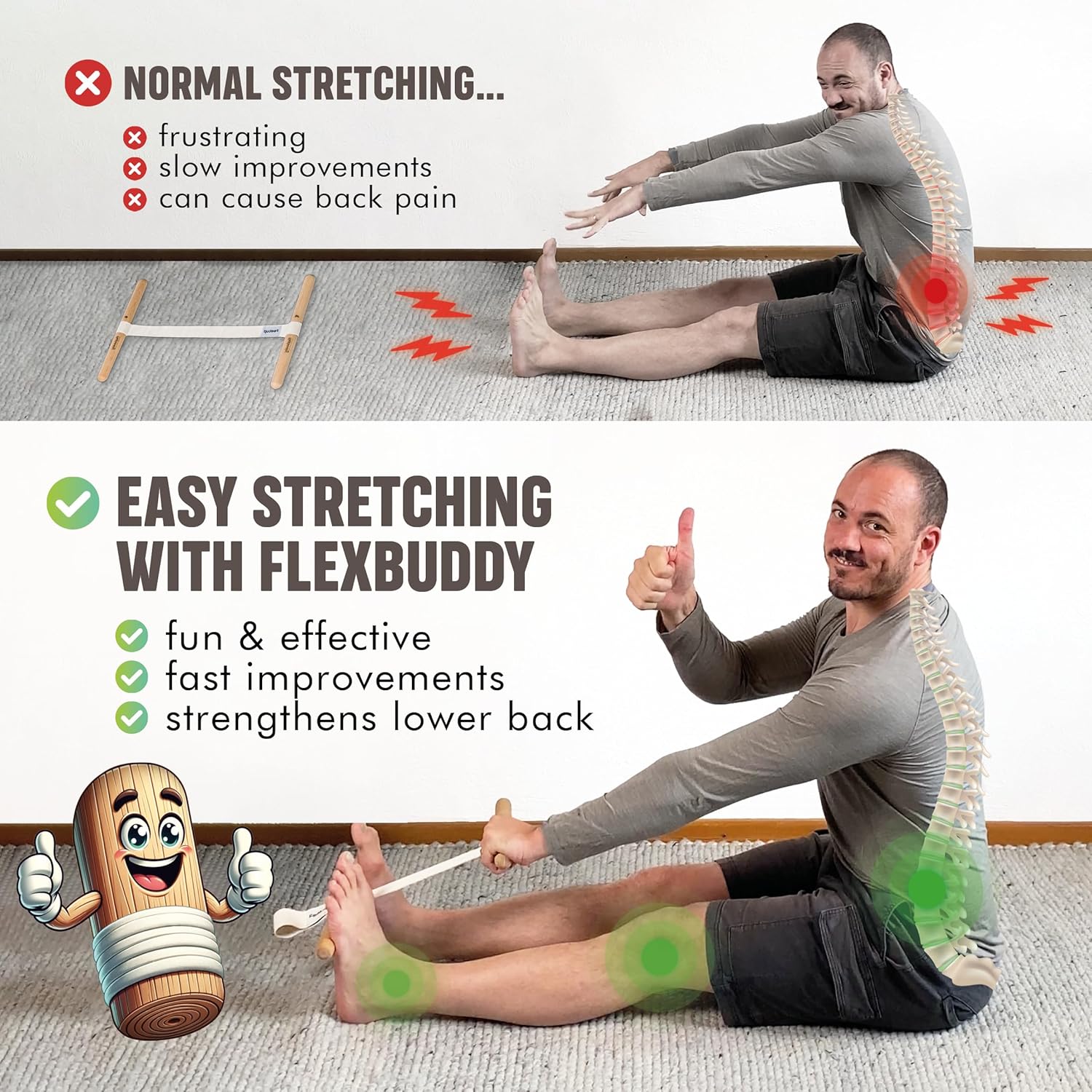 Hamstring Stretcher Adjustable - Yoga In Fitness ulasan dan harga