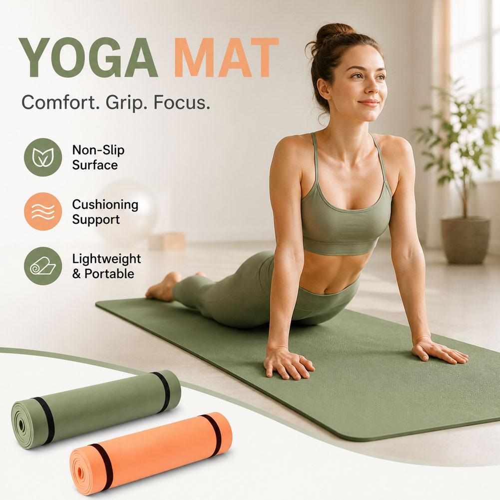 Thick Yoga Mat Anti-skid Sport - Thick Yoga Mat ulasan dan harga