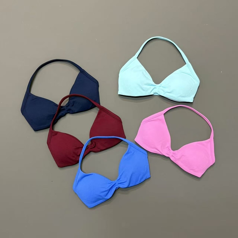 Women Halter Sports Bra V-Neck - Yoga Fitness Matte ulasan dan harga