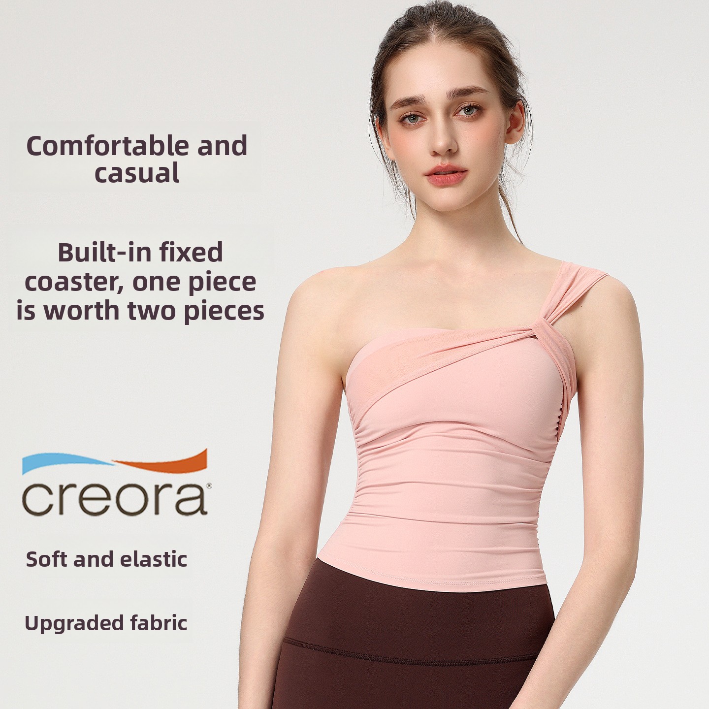 Women's Sexy Sloping Shoulder  - Yoga Fitness Matte ulasan dan harga