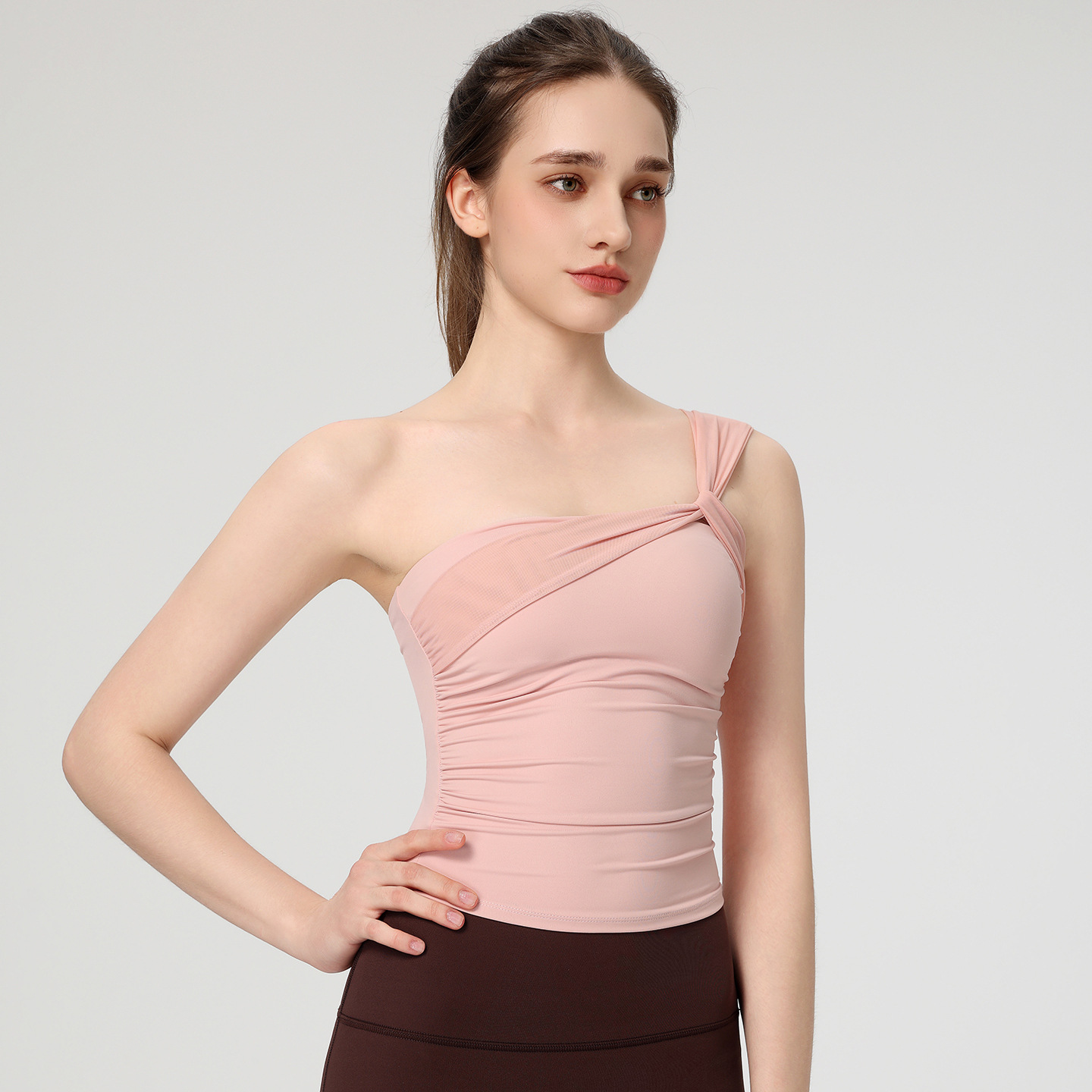 Women's Sexy Sloping Shoulder  - Yoga Fitness Matte ulasan dan harga