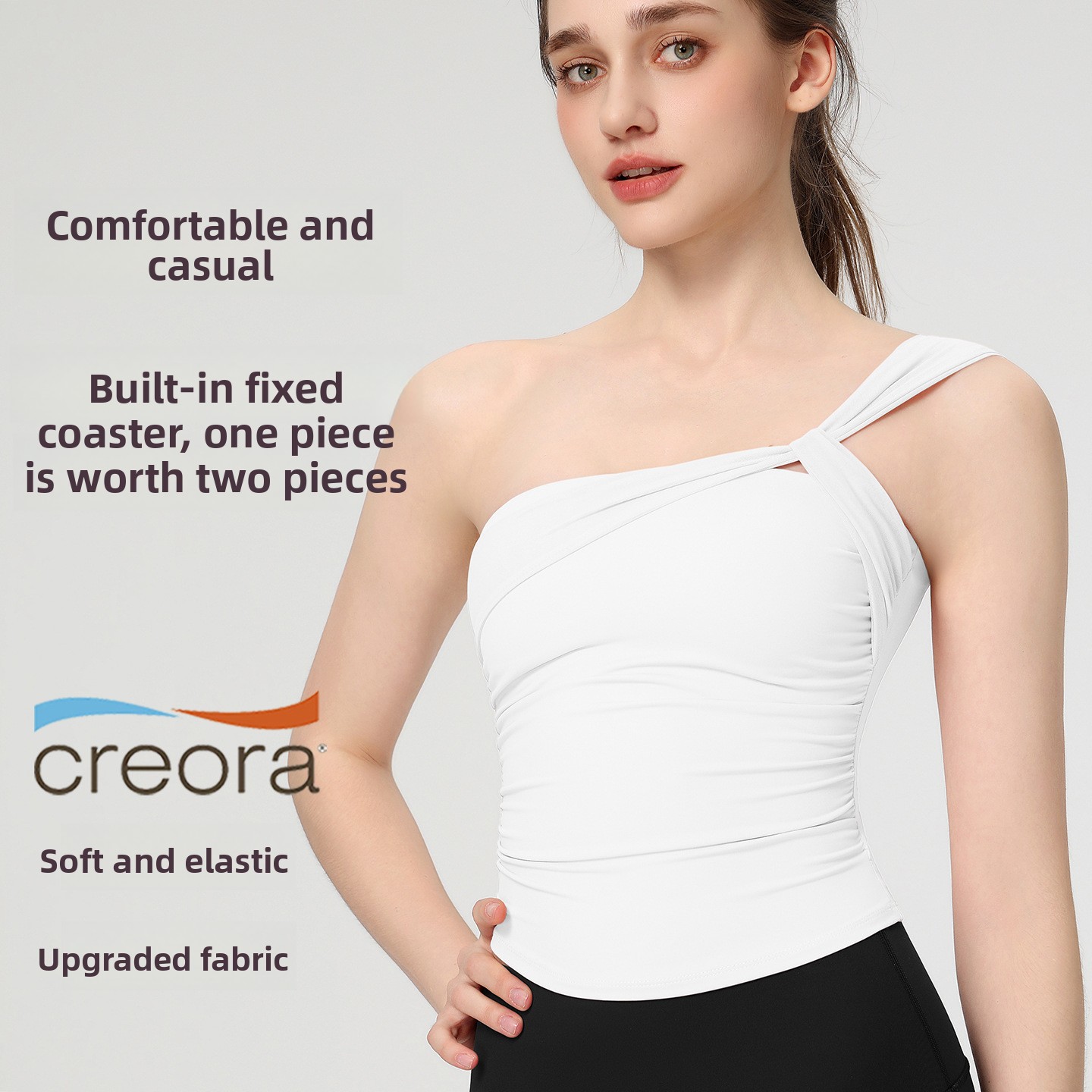 Women's Sexy Sloping Shoulder  - Yoga Fitness Matte ulasan dan harga