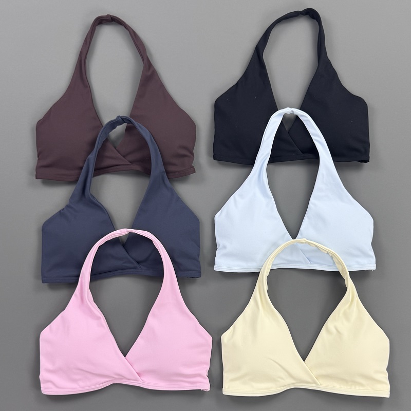 Gym Top Women Halter Neck Spor - Yoga Fitness Matte ulasan dan harga