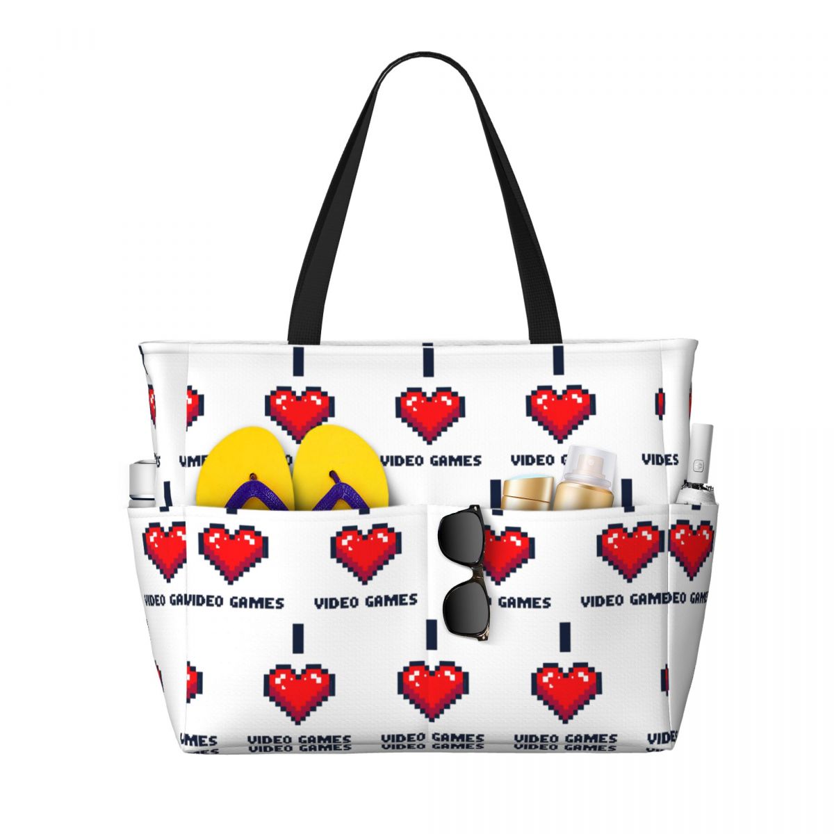 I Heart Video Games Beach Tote - Yoga Fitness Video ulasan dan harga