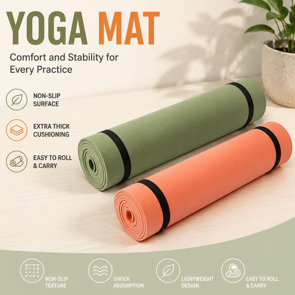 180x50cm Non-slip Pilates Yoga - Thick Yoga Mat ulasan dan harga